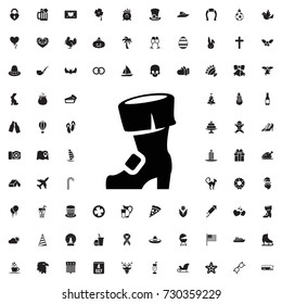 St patrick's day boot icon. set of filled holiday icons.