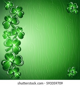 St Patricks Day border background. Vector illustration.