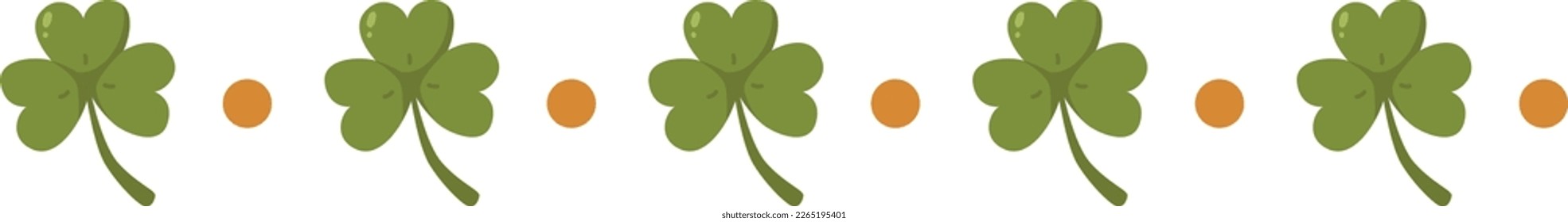 St. Patrick's Day Border with Clover
