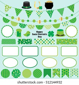 st patricks day bunting clipart