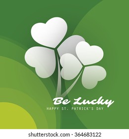 St Patrick's Day Card Background Template Design - Be Lucky