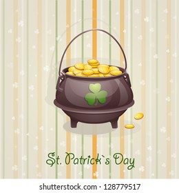 St. Patrick's Day card to the casserole with the gold