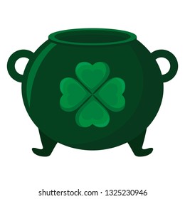 st patricks day card with cauldron