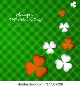 St. Patrick's Day Card. Color Irish flag. 