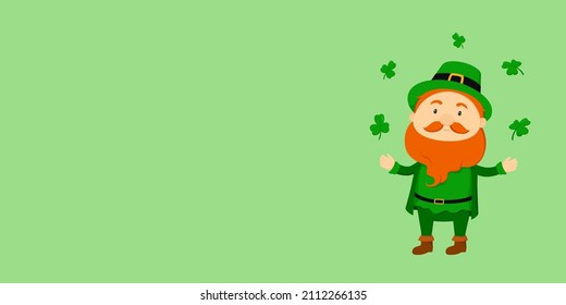 Tarjeta St. Patrick's Day con espacio para copiar. Ilustración vectorial.