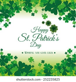 St patricks day card design, vector illustration.