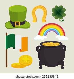 St patricks day card design, vector illustration.