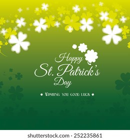 St patricks day card design, vector illustration.