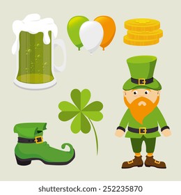 St patricks day card design, vector illustration.