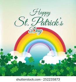 St patricks day card design, vector illustration.