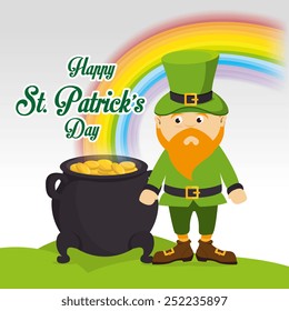 St patricks day card design, vector illustration.