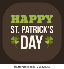 St. Patricks Day card design. Vintage holiday badge design. Have a lucky day