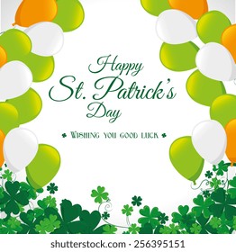 St patricks day card design, vector illustration.