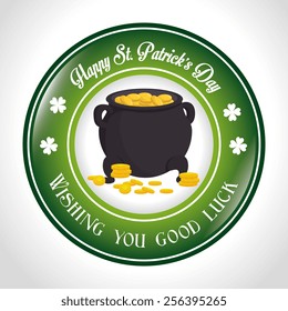 St patricks day card design, vector illustration.