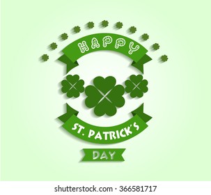 St patricks day card design, vector illustration	