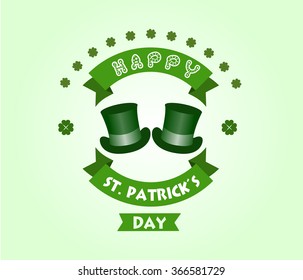 St patricks day card design, vector illustration	