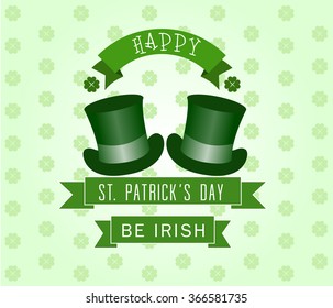 St patricks day card design, vector illustration	