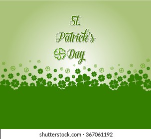 St patricks day card design, vector illustration	