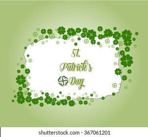 St patricks day card design, vector illustration	