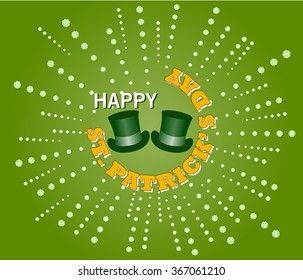 St patricks day card design, vector illustration	