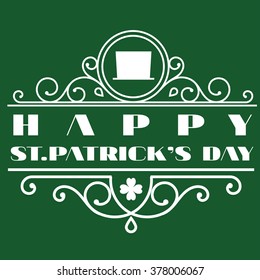 St. Patrick's Day card design. Vector illustration 