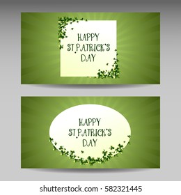 St Patrick's day card design, vector banner.