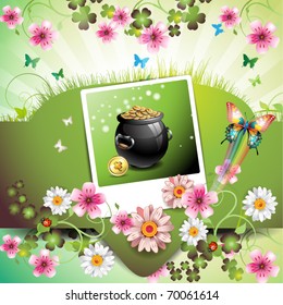 St. Patrick's Day card design. Vector illustration.