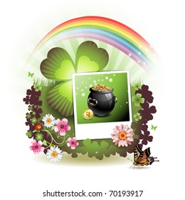 St. Patrick's Day card design. Vector illustration.
