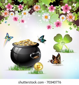 St. Patrick's Day card design. Vector illustration