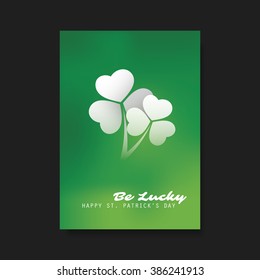 St Patrick's Day Card, Flyer, Cover Background Template Design - Be Lucky