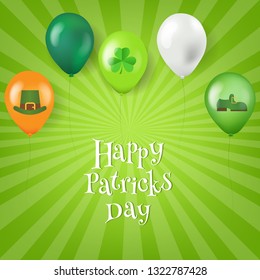 St Patricks Day Card With Gradient Mesh, Vector Illustration