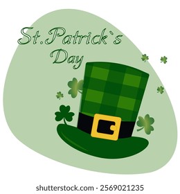 St. Patrick's Day card with green hat