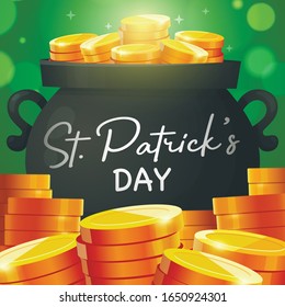 St. Patrick's Day card. Promotion banners square shape on theme Patrick's Day. Design of advertising in social networks. Vector cartoon illustration