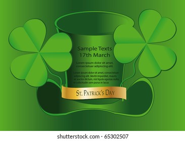 St. Patrick's Day, card shamrock  vector template