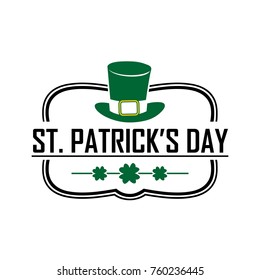 St. Patrick's Day Card, vector, editable