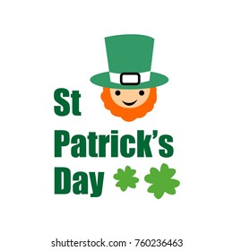 St. Patrick's Day Card, vector, editable