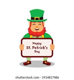 St. Patrick's Day Cartoon Character Leprechaun