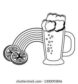 St patricks day cartoons black and white