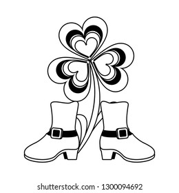 St patricks day cartoons black and white
