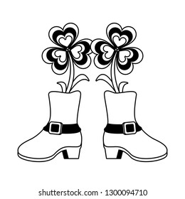 St patricks day cartoons black and white