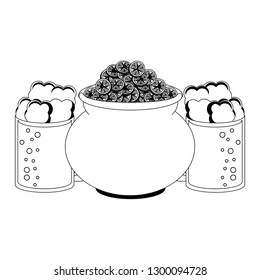 St patricks day cartoons black and white