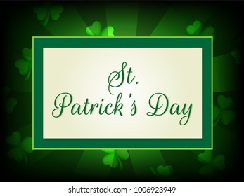 St. Patrick's Day celebration background.