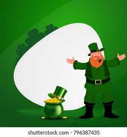 St. Patrick's Day celebration background leprechaun