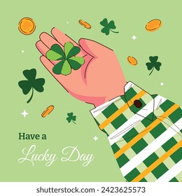 St. Patrick's Day Celebration. Happy Saint Patrick's Day background. March 17. Cartoon Vector illustration design for Poster, Banner, Flyer, Greeting, Card, Cover, Post, Invitation. Ireland Feast day.