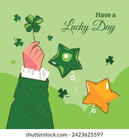 St. Patrick's Day Celebration. Happy Saint Patrick's Day background. March 17. Cartoon Vector illustration design for Poster, Banner, Flyer, Greeting, Card, Cover, Post, Invitation. Ireland Feast day.