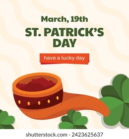 St. Patrick's Day Celebration. Happy Saint Patrick's Day background. March 17. Cartoon Vector illustration design for Poster, Banner, Flyer, Greeting, Card, Cover, Post, Invitation. Ireland Feast day.