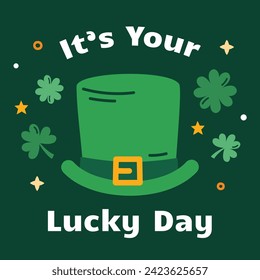 St. Patrick's Day Celebration. Happy Saint Patrick's Day background. March 17. Cartoon Vector illustration design for Poster, Banner, Flyer, Greeting, Card, Cover, Post, Invitation. Ireland Feast day.
