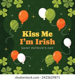St. Patrick's Day Celebration. Happy Saint Patrick's Day background. March 17. Cartoon Vector illustration design for Poster, Banner, Flyer, Greeting, Card, Cover, Post, Invitation. Ireland Feast day.