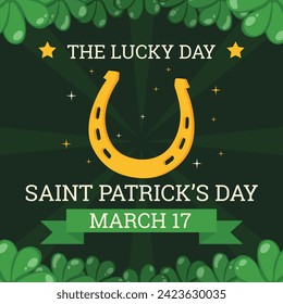 St. Patrick's Day Celebration. Happy Saint Patrick's Day background. March 17. Cartoon Vector illustration design for Poster, Banner, Flyer, Greeting, Card, Cover, Post, Invitation. Ireland Feast day.