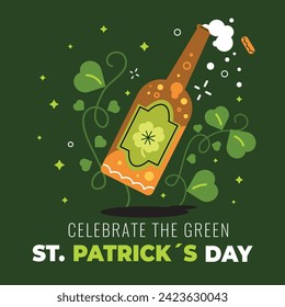 St. Patrick's Day Celebration. Happy Saint Patrick's Day background. March 17. Cartoon Vector illustration design for Poster, Banner, Flyer, Greeting, Card, Cover, Post, Invitation. Ireland Feast day.